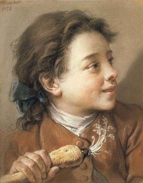 Francois Boucher Boy holding a Parsnip China oil painting art